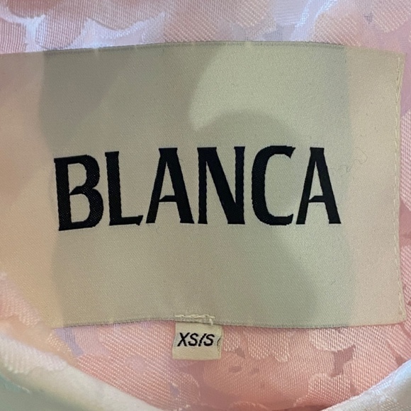 Blanca Astra Oversized Lace Short Sleeve Shirt Pale Pink 33881 - Picture 9 of 12